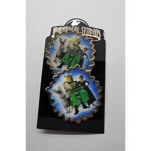 UNIVERSAL STUDIOS THEME PARK SHREK 4-D MOVIE COLLECTIBLE FLICKER PIN VINTAGE